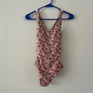 NEW Hermonza Floral Flower Cottagecore One Piece Swim Suit Size 2